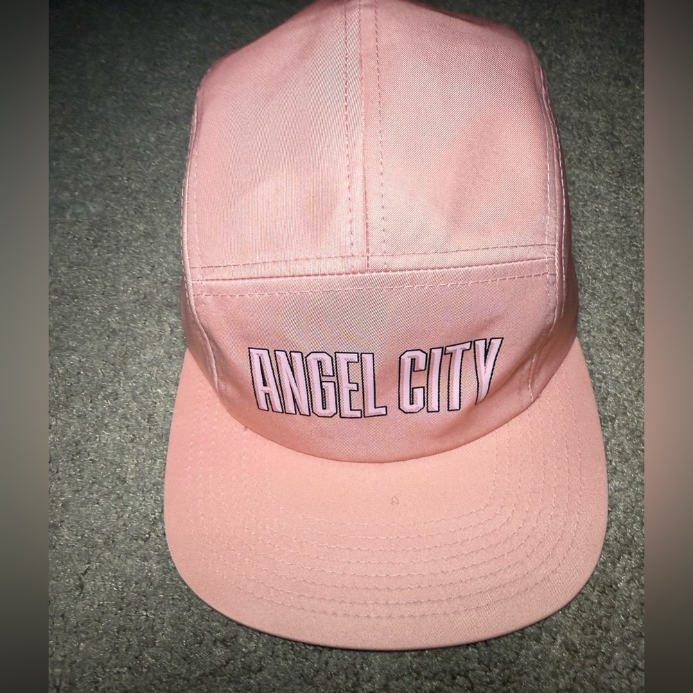 Angel City FC Unisex Sol Rosa Poly Five Panel Hat. NEW